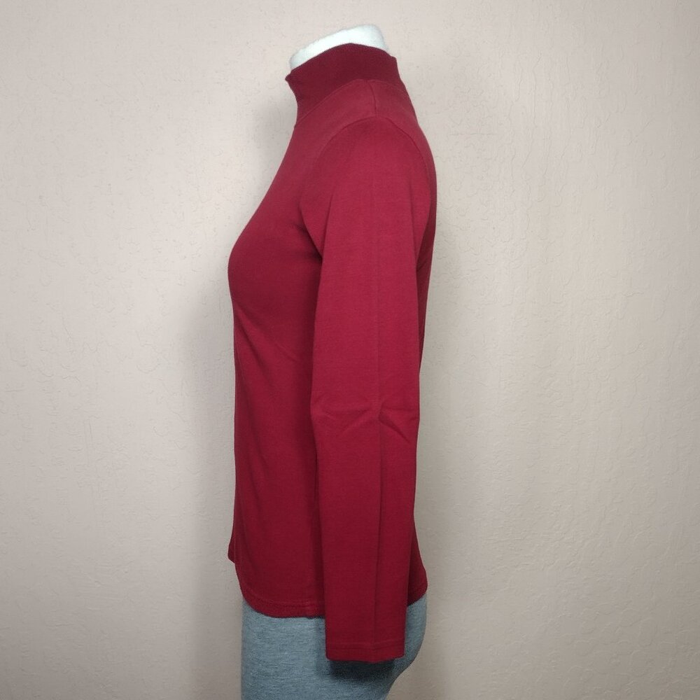 Karen Scott Womens Mock Neck Long Sleeve T-Shirt - Picture 3 of 10